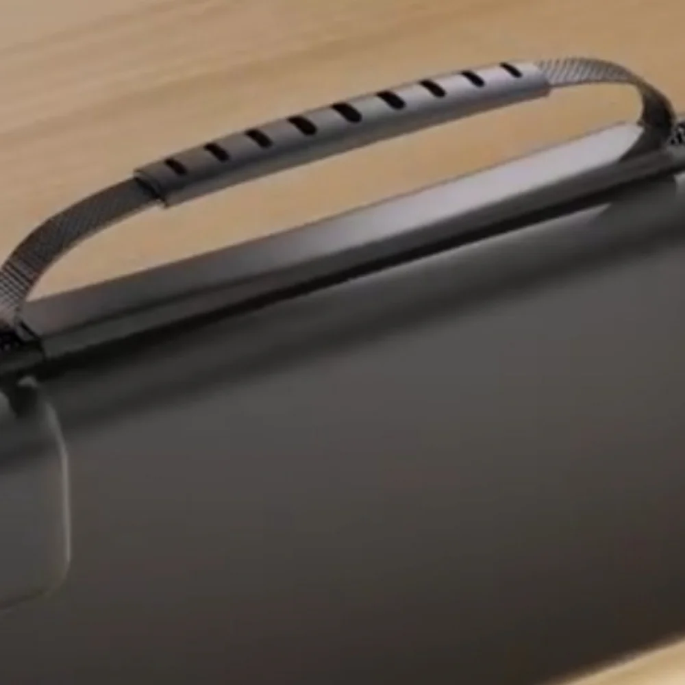 Portable Gaming Console Case with Red Accents